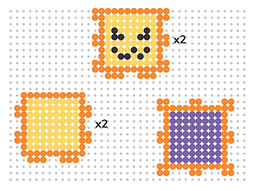Hama/Perler bead Jack-o'-lantern
