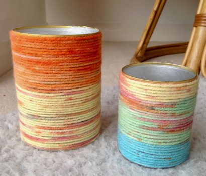 Yarn Wrapped Containers