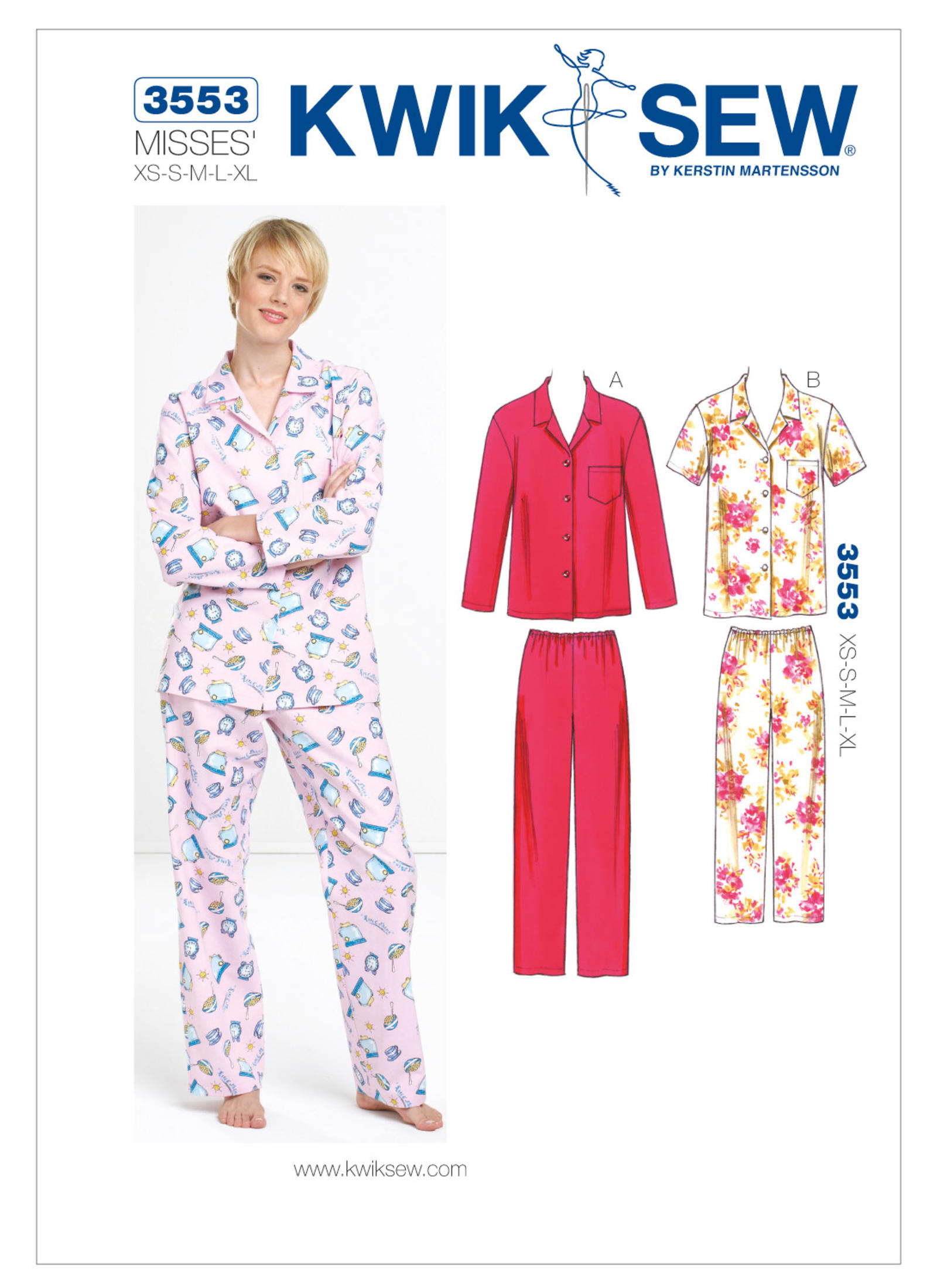 Review: Kwik Sew 3553 Misses’ Button-Down Pajamas – Upsewdaisy